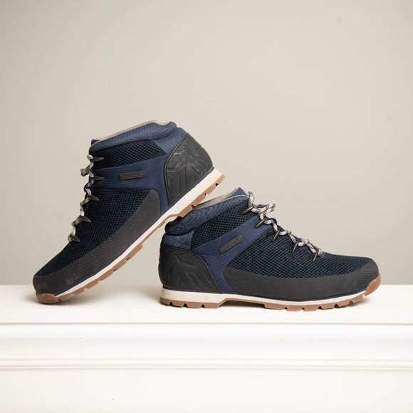 Timberland Euro Sprint Mid Hiker Knit Boots Men's 13 Dark Blue Waterproof - Picture 1 of 7